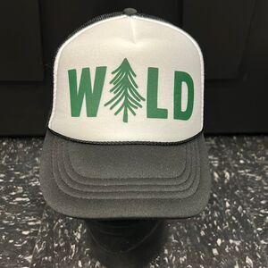 Made of Mountains WILD Tree Kid Trucker Cap Hat Adjustable Snapback Mesh Black W
